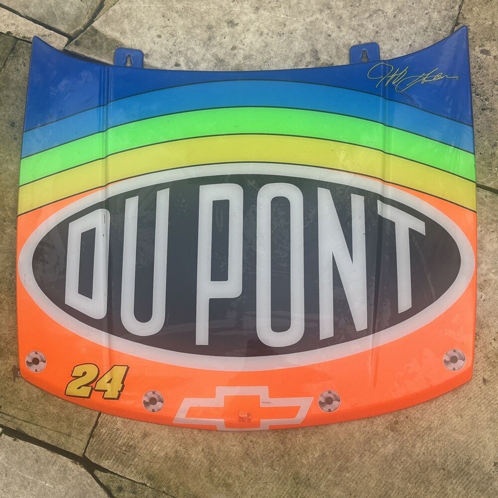 JEFF GORDON RACING DECOR 1994 NASCAR #24 DUPONT RACE CAR HOOD 30 X 27” USA MADE!